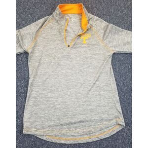 Tennessee Volunteers Quarter-Zip Shirt Women's L Gray Athletic Fit Long Sleeve